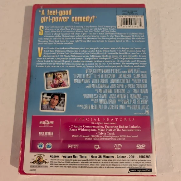 Legally Blonde DVD New Sealed Reese Witherspoon - Picture 2 of 2